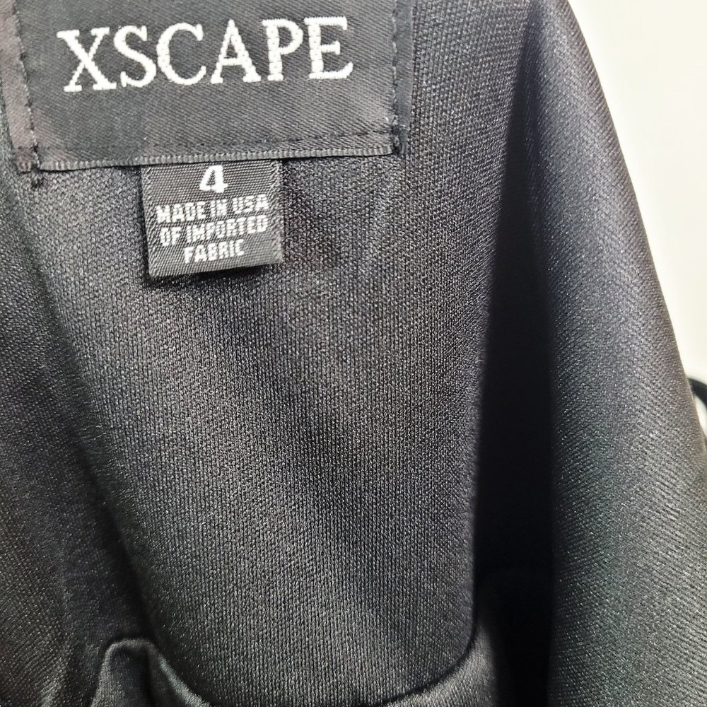 XSCAPE High-Low Ruffled V-Neck Flounce Dress Gown/ - Picture 7 of 11